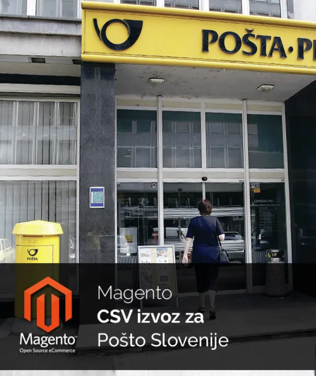 Magento CSV izvoz za Pošto Slovenije