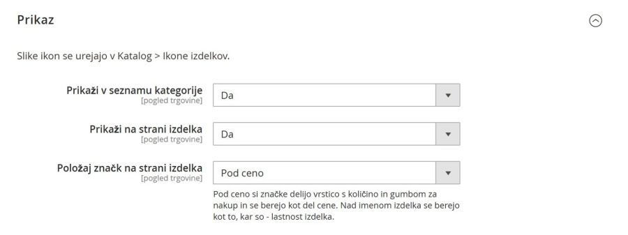 Where the badges show: in lists, on the product page and next to the price
