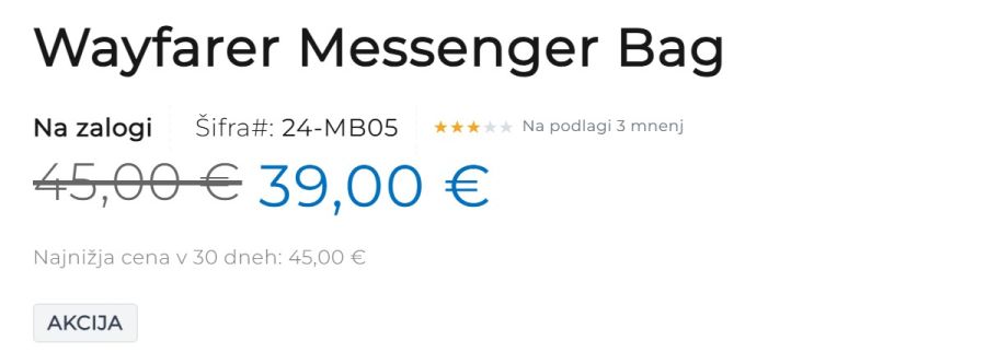 The SALE badge on the product page, assigned automatically by a rule