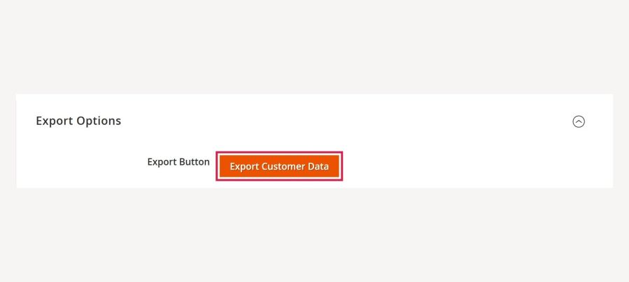 Export your customers with one click