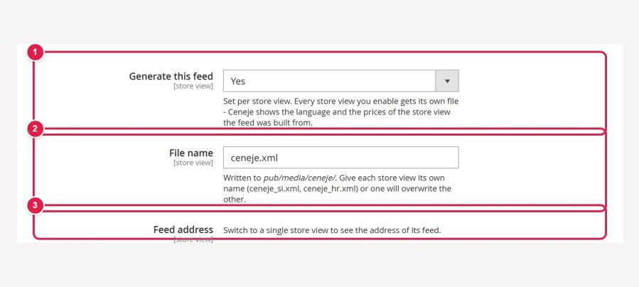 Export for Ceneje.si: the file is generated automatically