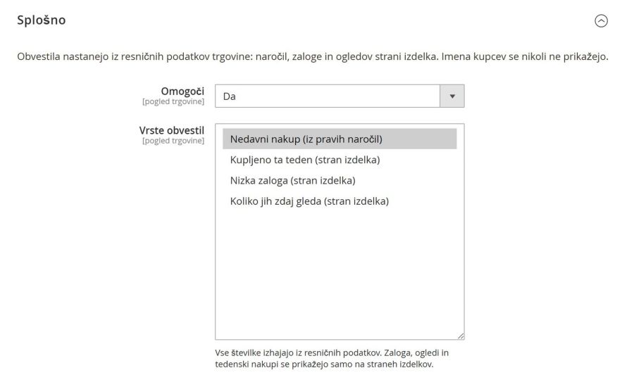 Choose which notices customers see