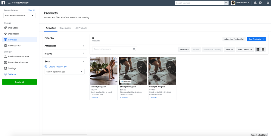 Facebook dynamic ads