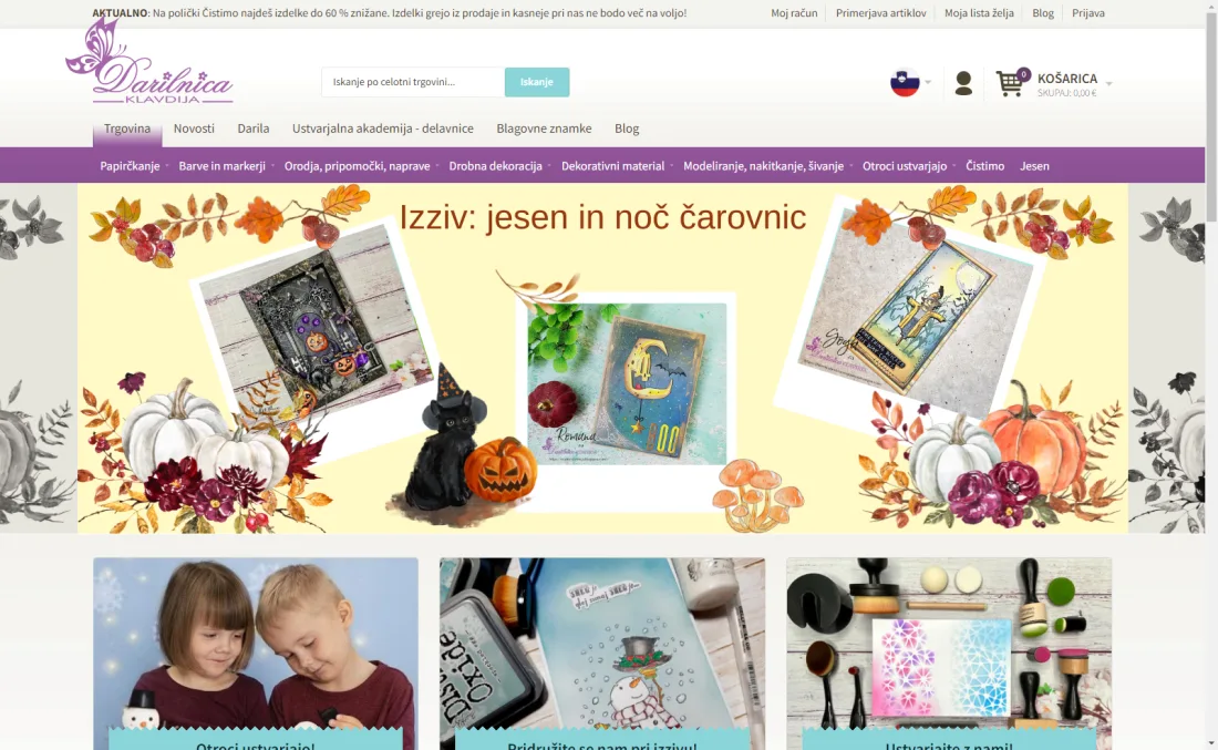 Online store Darilnica Klavdija