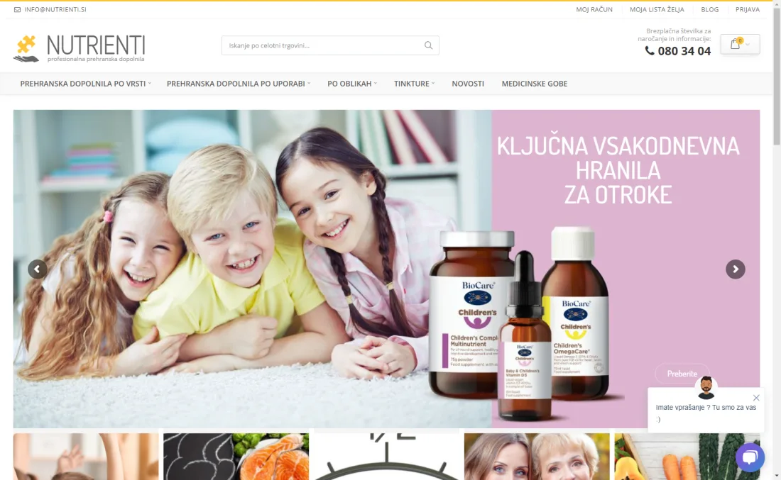 Online store Nutrienti