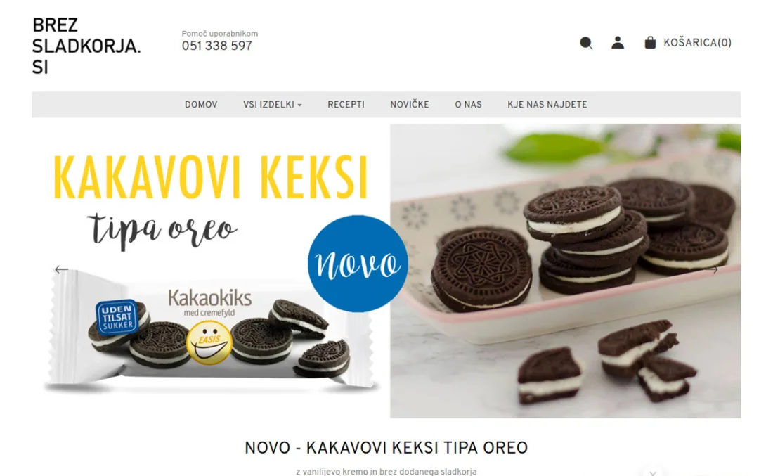 Online store Brezsladkorja