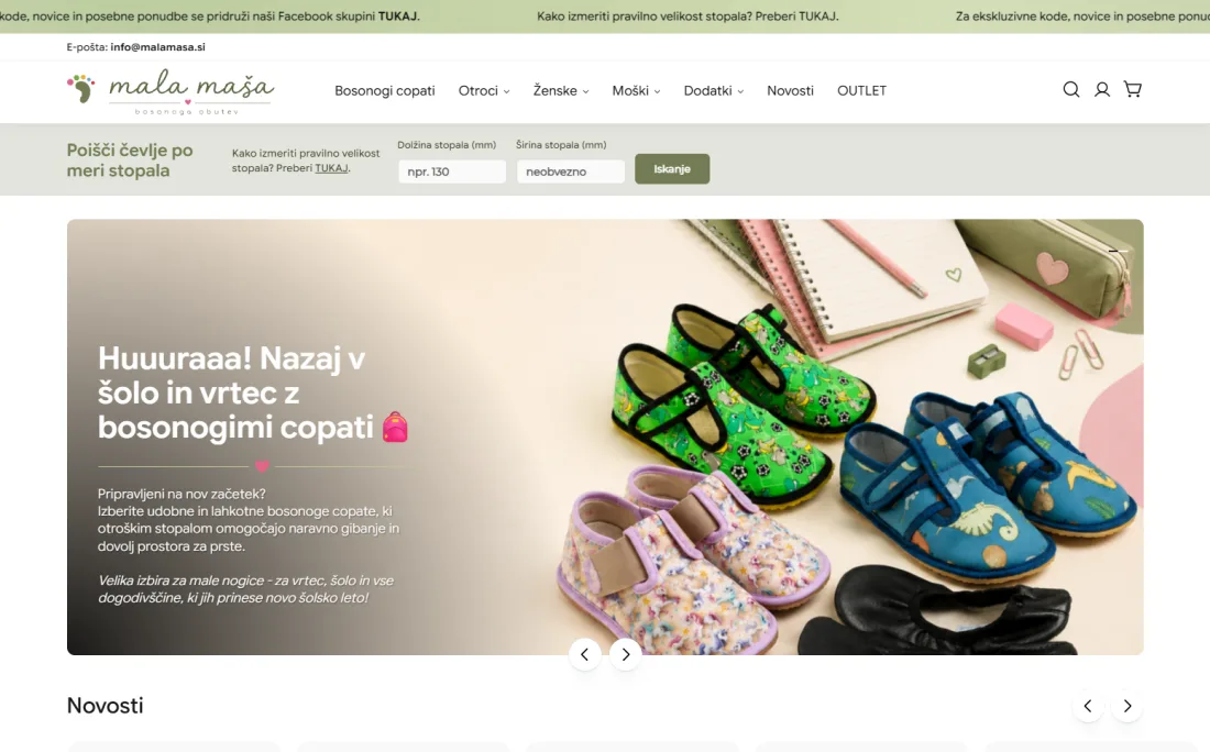 Online store Mala Maša