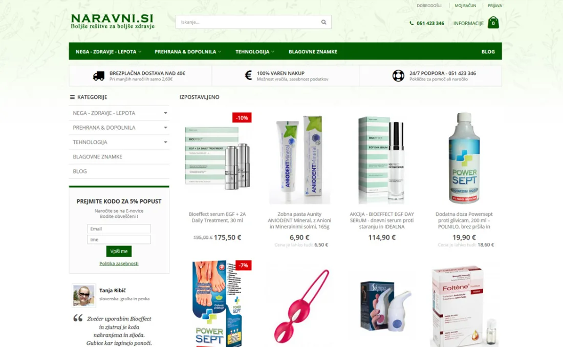 Online store Naravni.si