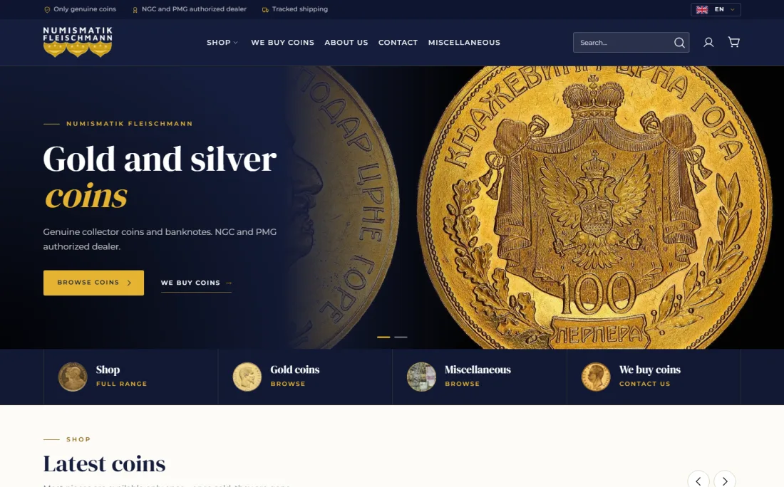 Online store Numismatik Fleischmann