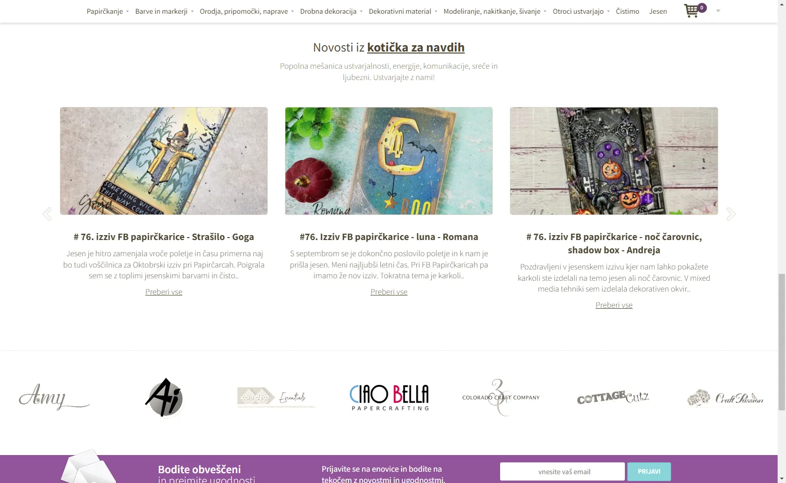 Darilnica Klavdija: Homepage with latest blog posts