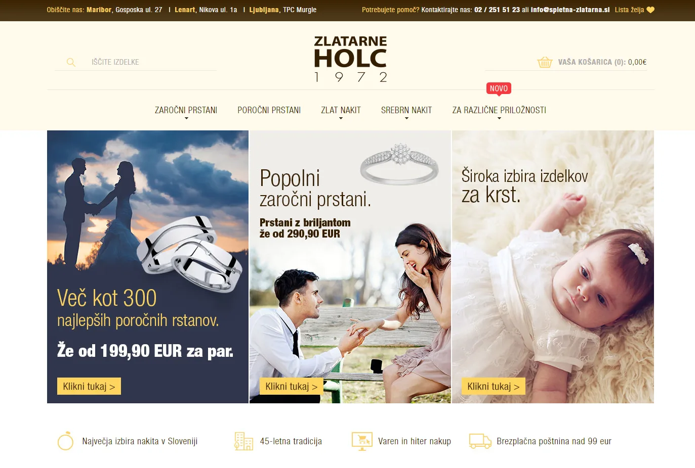 Online store Zlatarna Holc