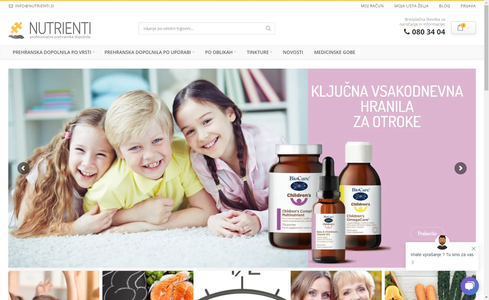 Online store Nutrienti