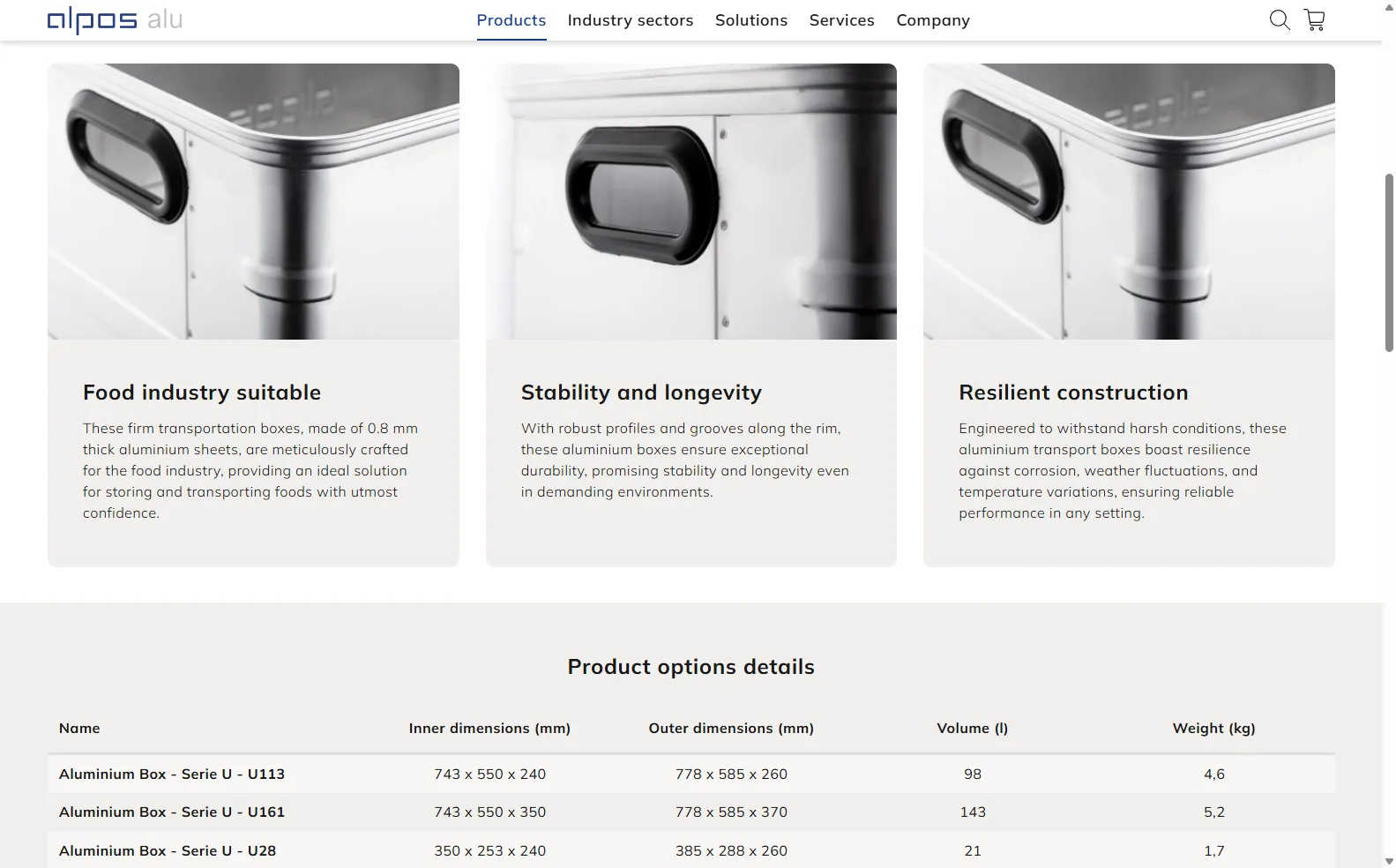 Alpos Alu: Product details