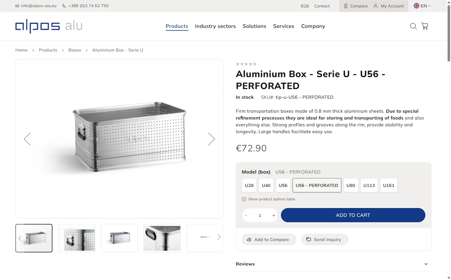 Alpos Alu: Product page