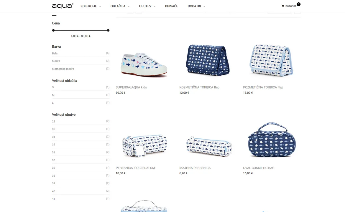Aqua: Category display and filtering