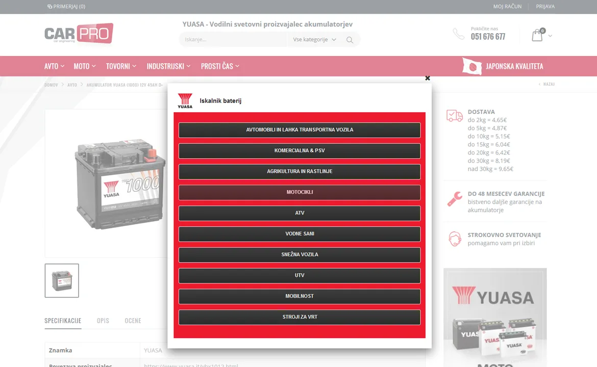 CarPro: Carpro advanced search by model
