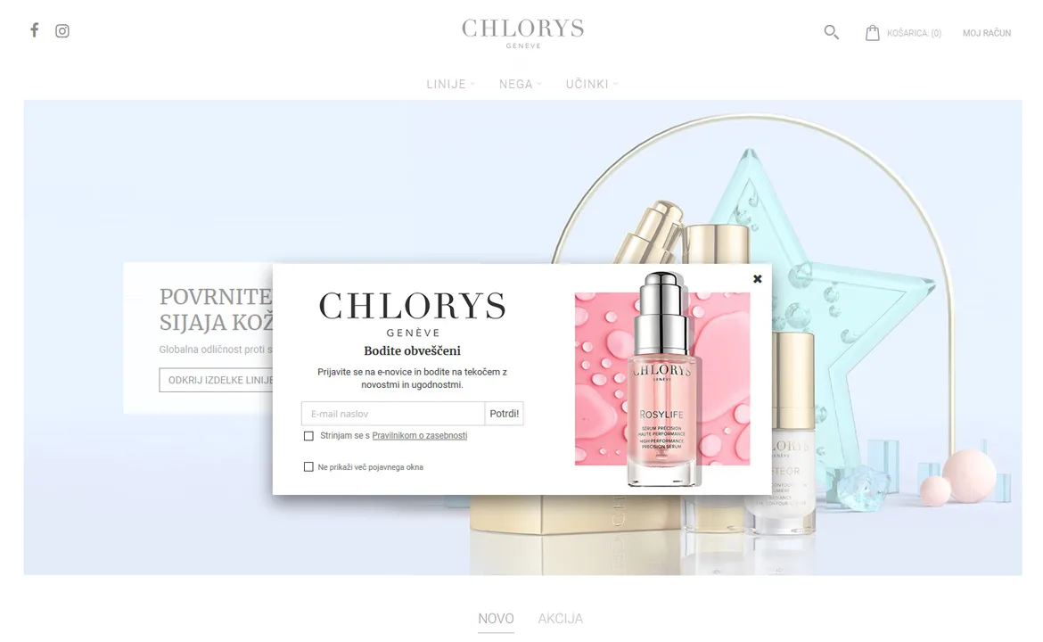 Chlorys: Chlorys newsletter signup