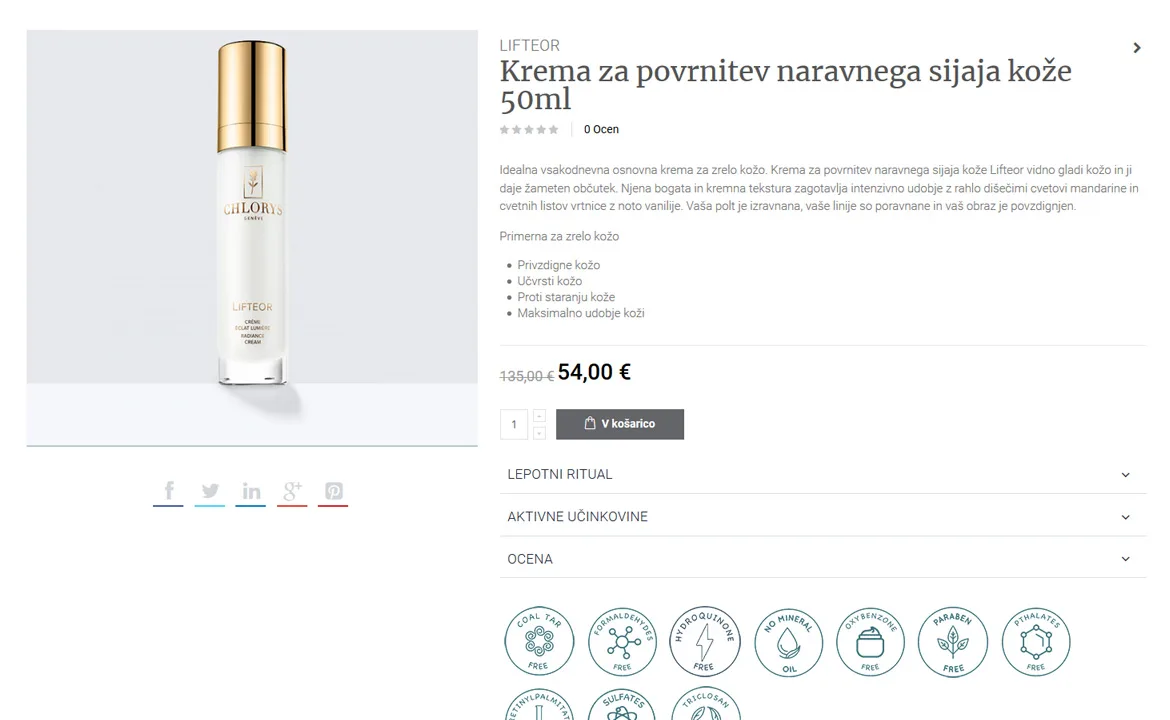 Chlorys: Chlorys product display