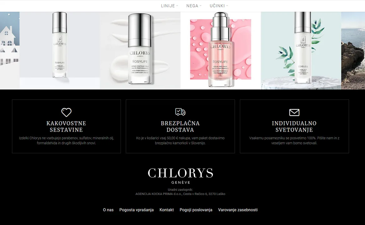 Chlorys: Chlorys Instagram display and footer