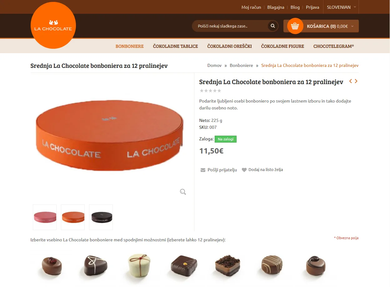 La Chocolate: La Chocolate product page