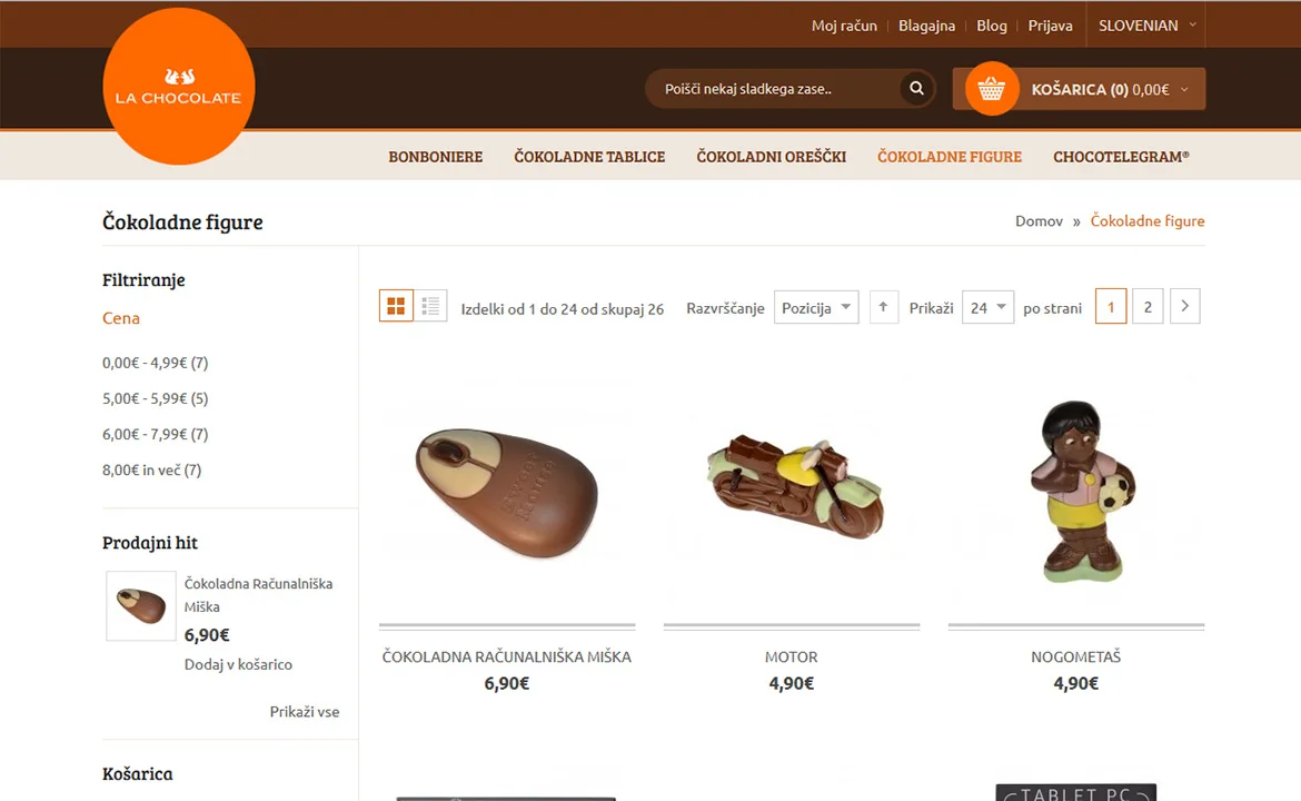 La Chocolate: La Chocolate product catalog