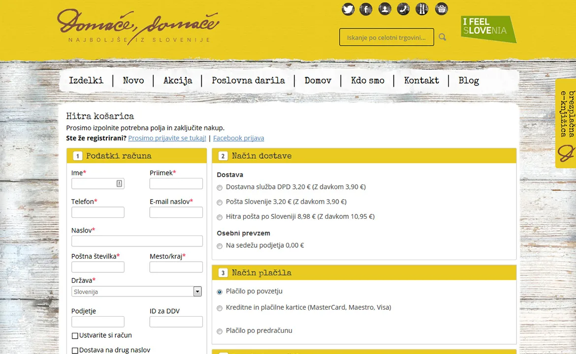 Domače domače: Domače domače checkout