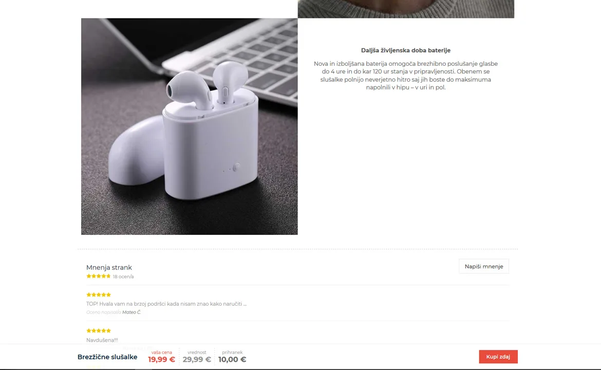 Gajoshop: Gajoshop product page with sections and reviews