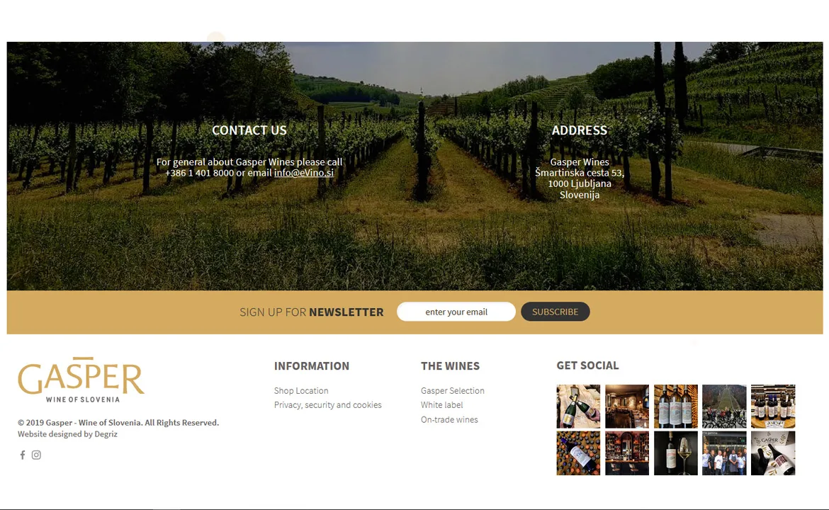 Gasper wines: Gasper contact information