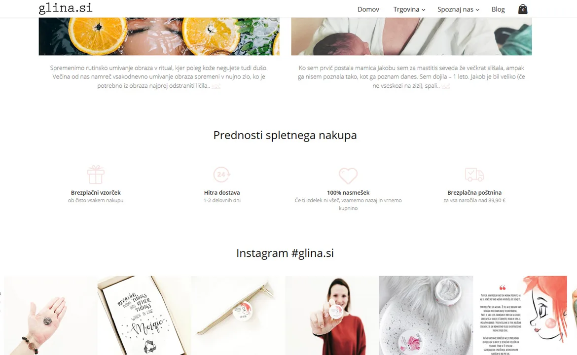 Glina: Glina shopping benefits and Instagram posts