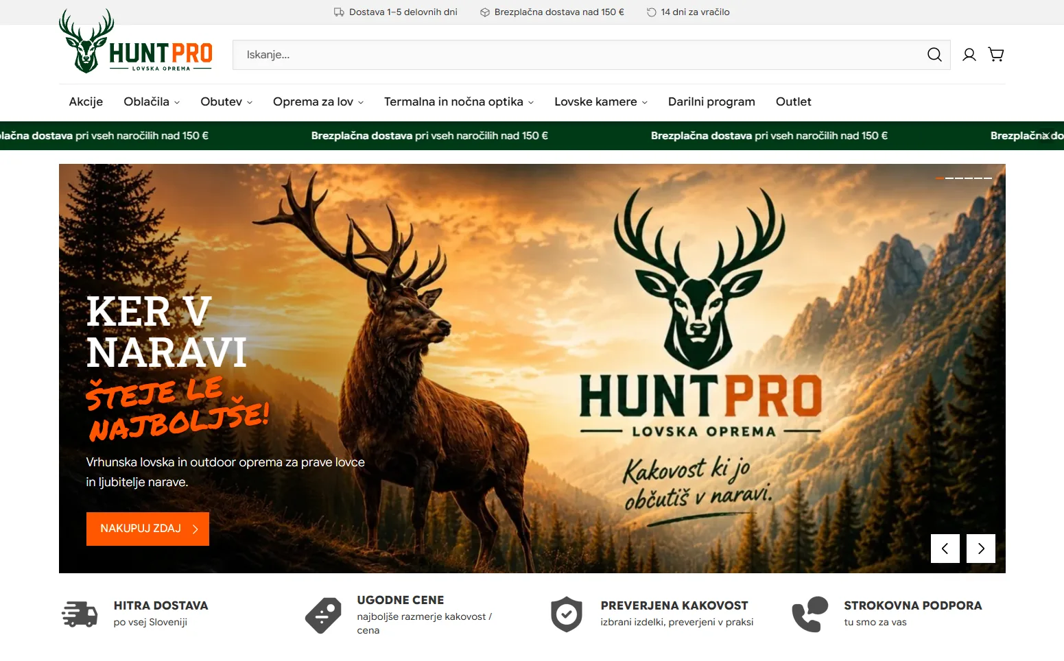 Online store HUNTPRO