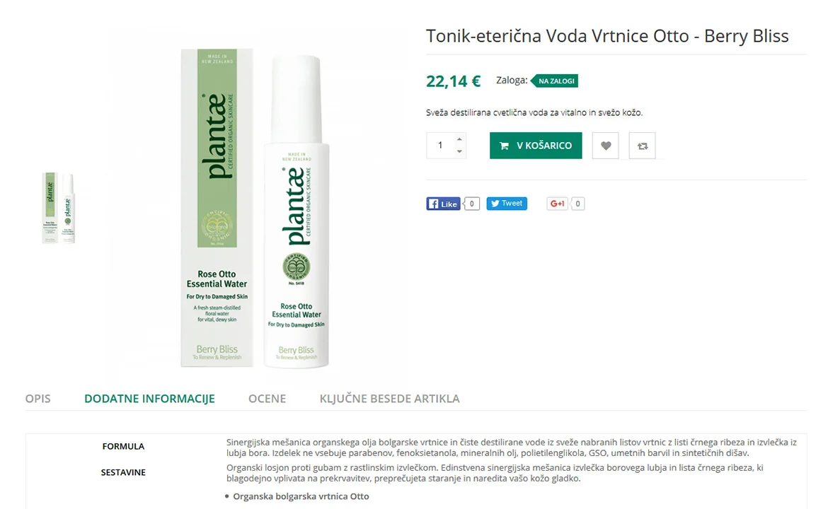 Izberi Zeleno: Izberi Zeleno product page