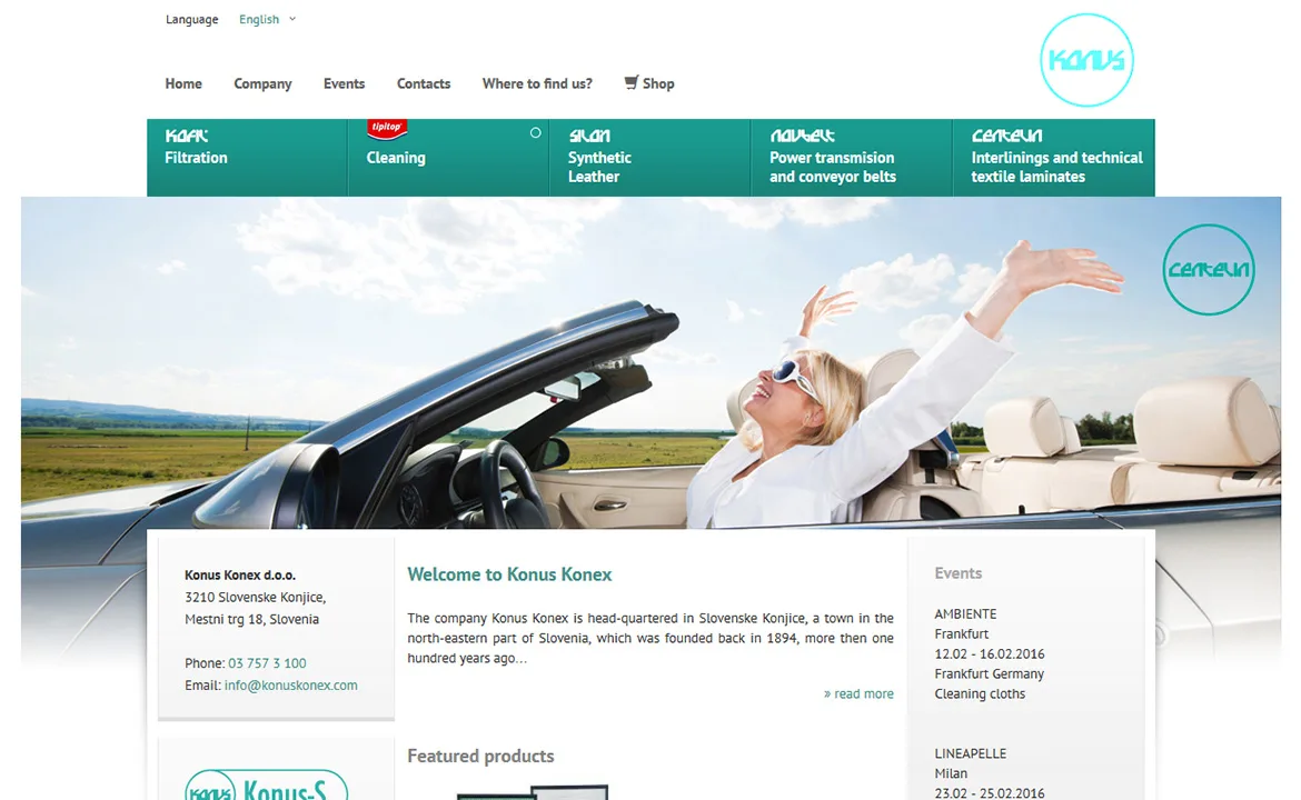 Konus Konex: Konus Konex homepage for foreign markets