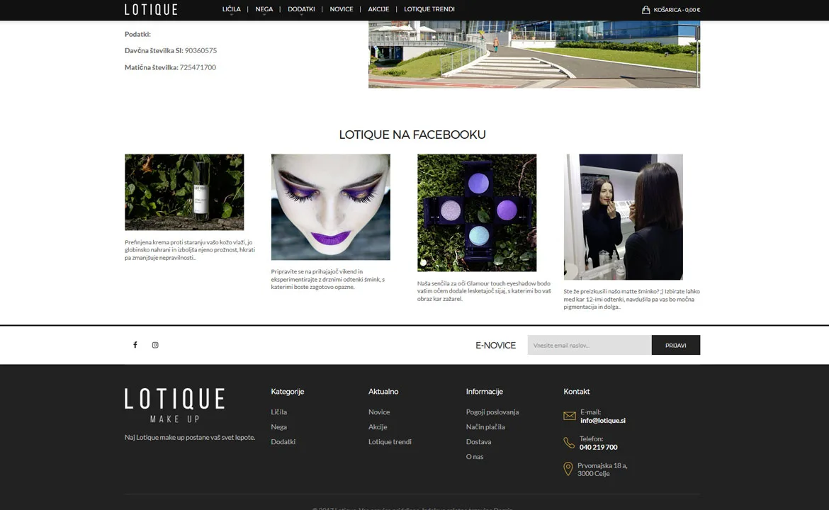 LOTIQUE make up: Lotique footer