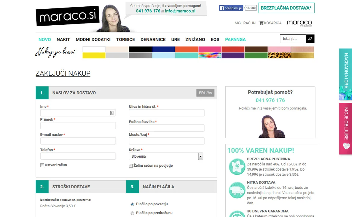 Maraco: Maraco checkout