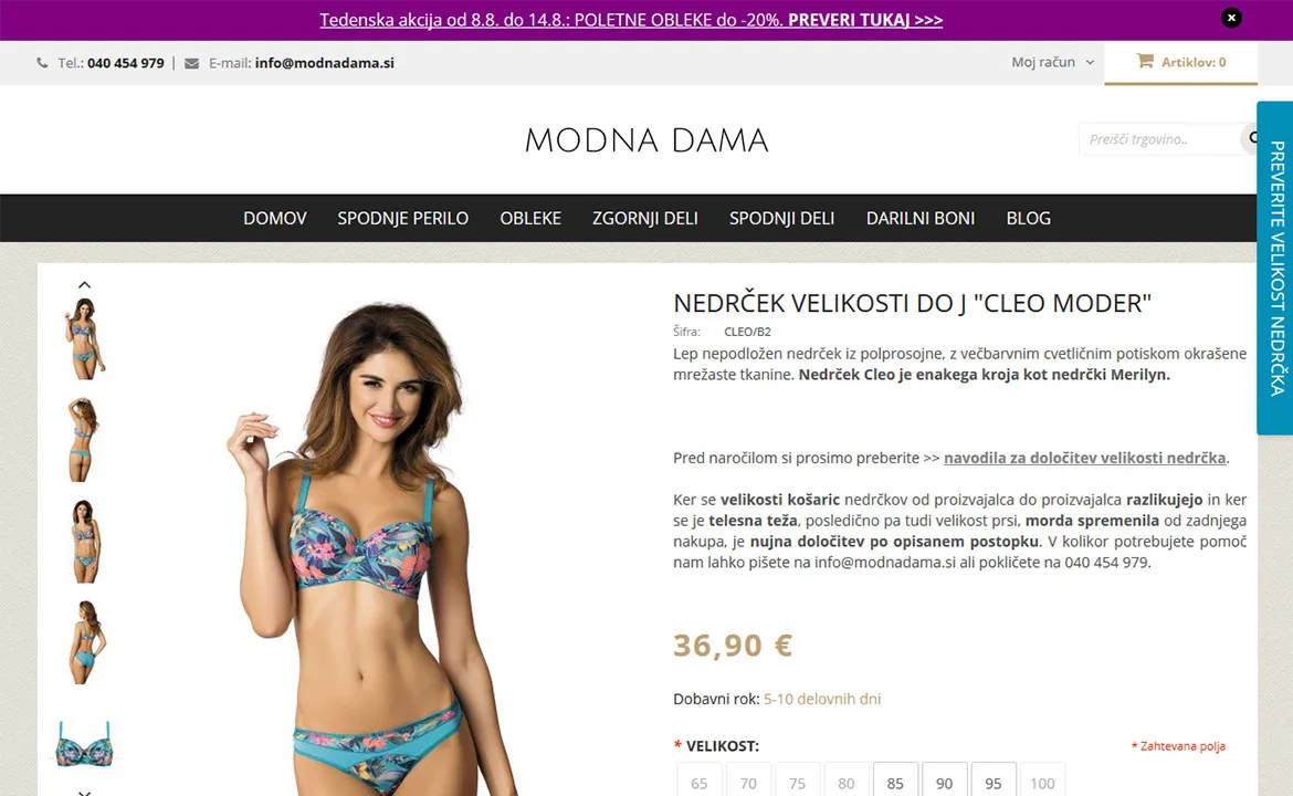 Modna dama: Modna dama product page