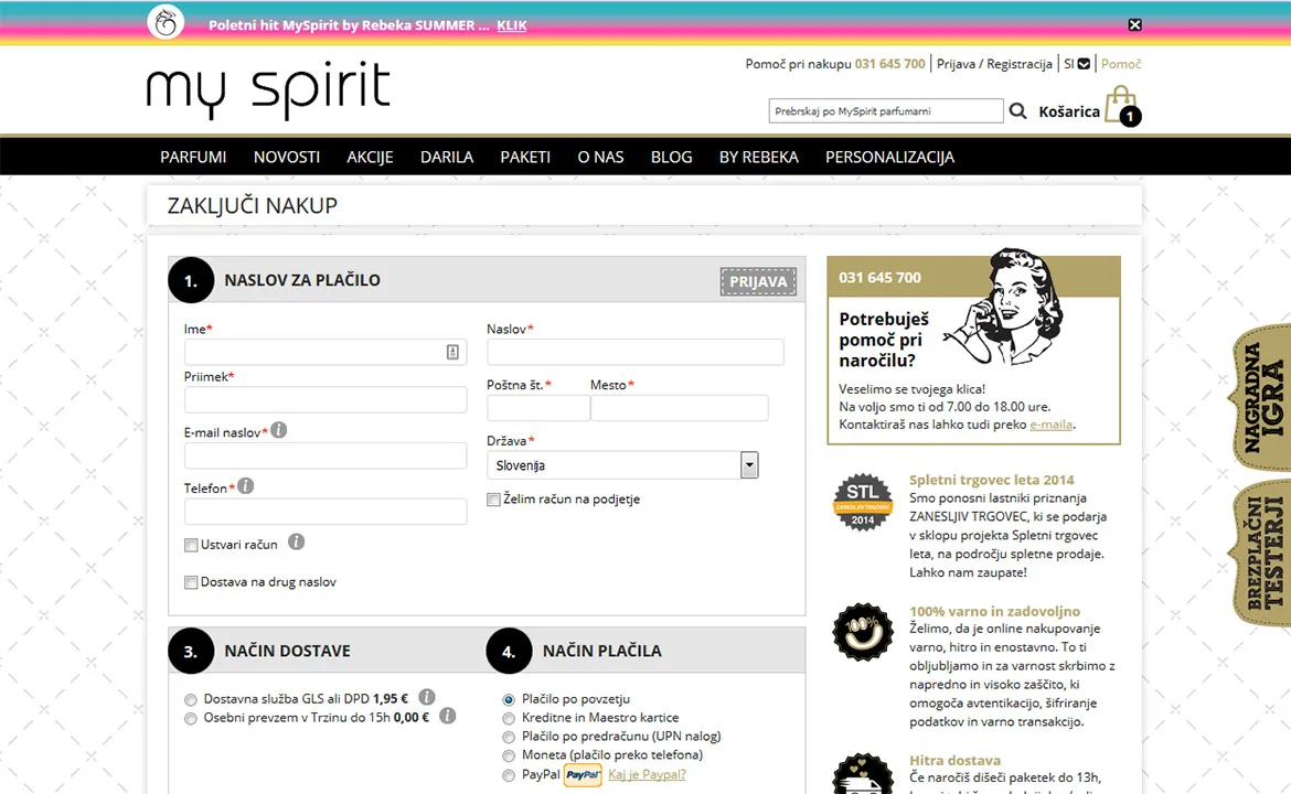 MySpirit: My Spirit checkout
