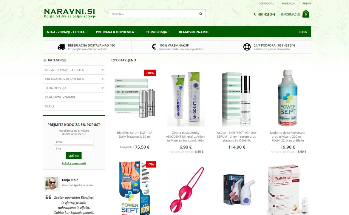 Online store Naravni.si