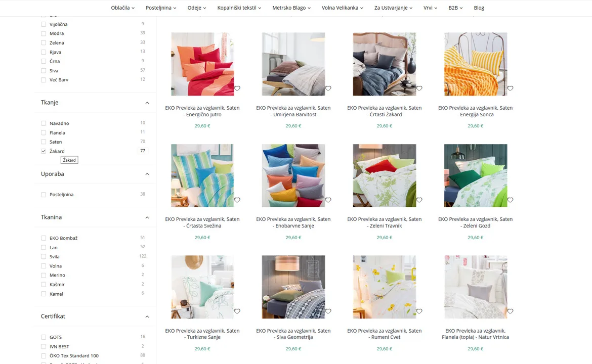 Naturaland: Naturaland category display and filtering