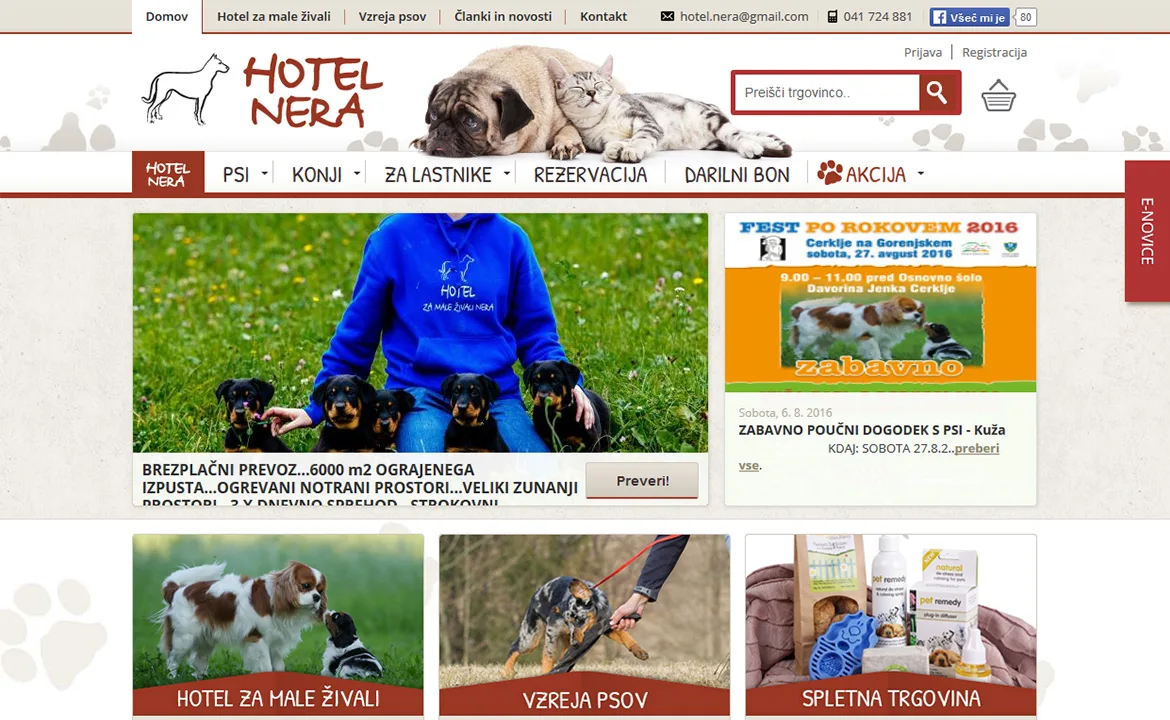 Online store Hotel Nera
