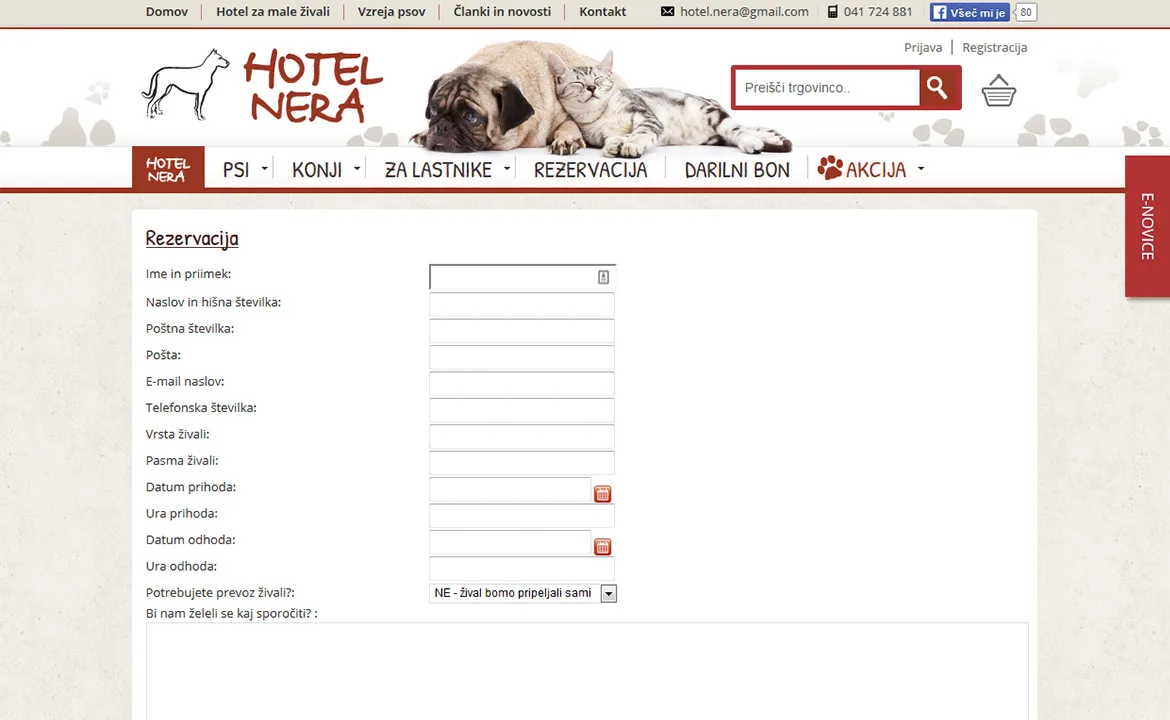 Hotel Nera: Hotel Nera booking form