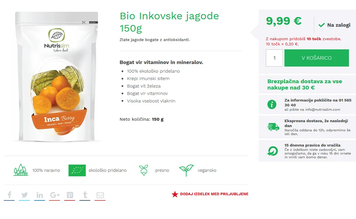 Nutrisslim: Nutrisslim - product page
