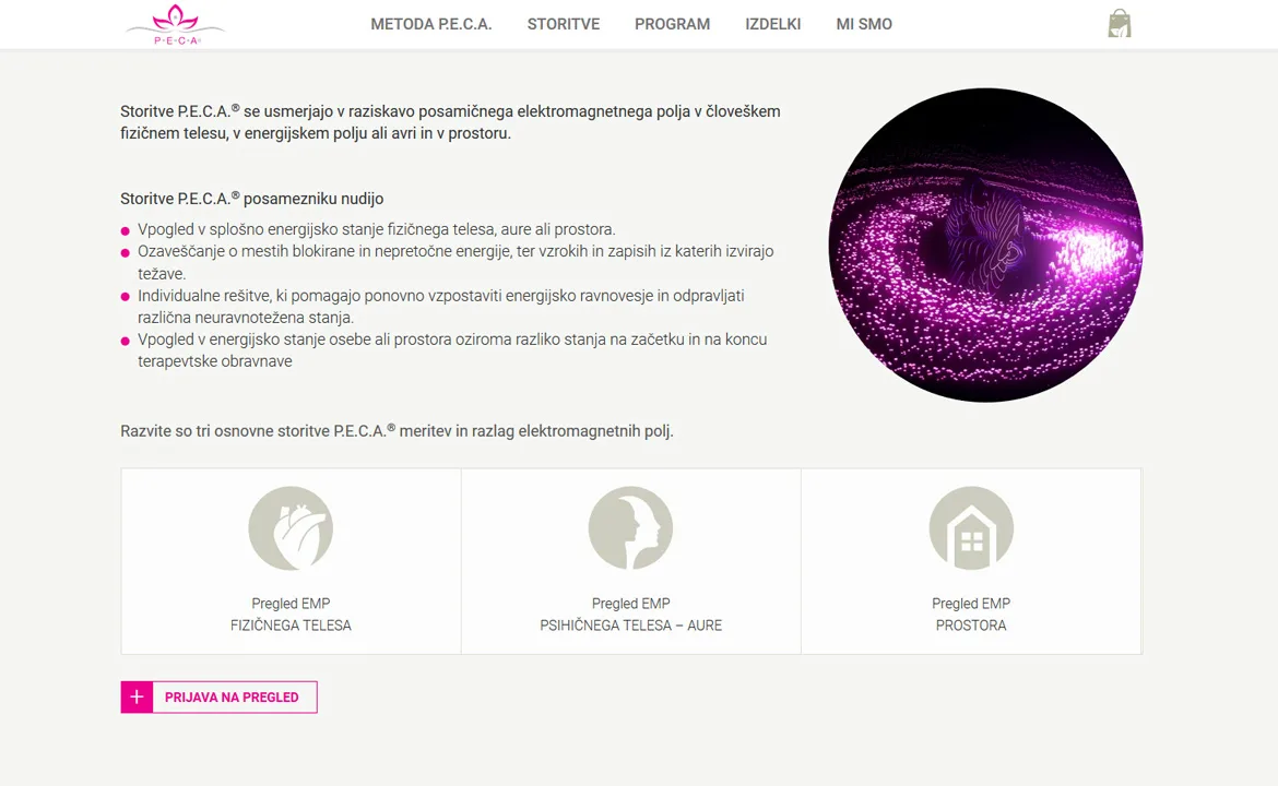 P.E.C.A.: PECA expanded homepage content