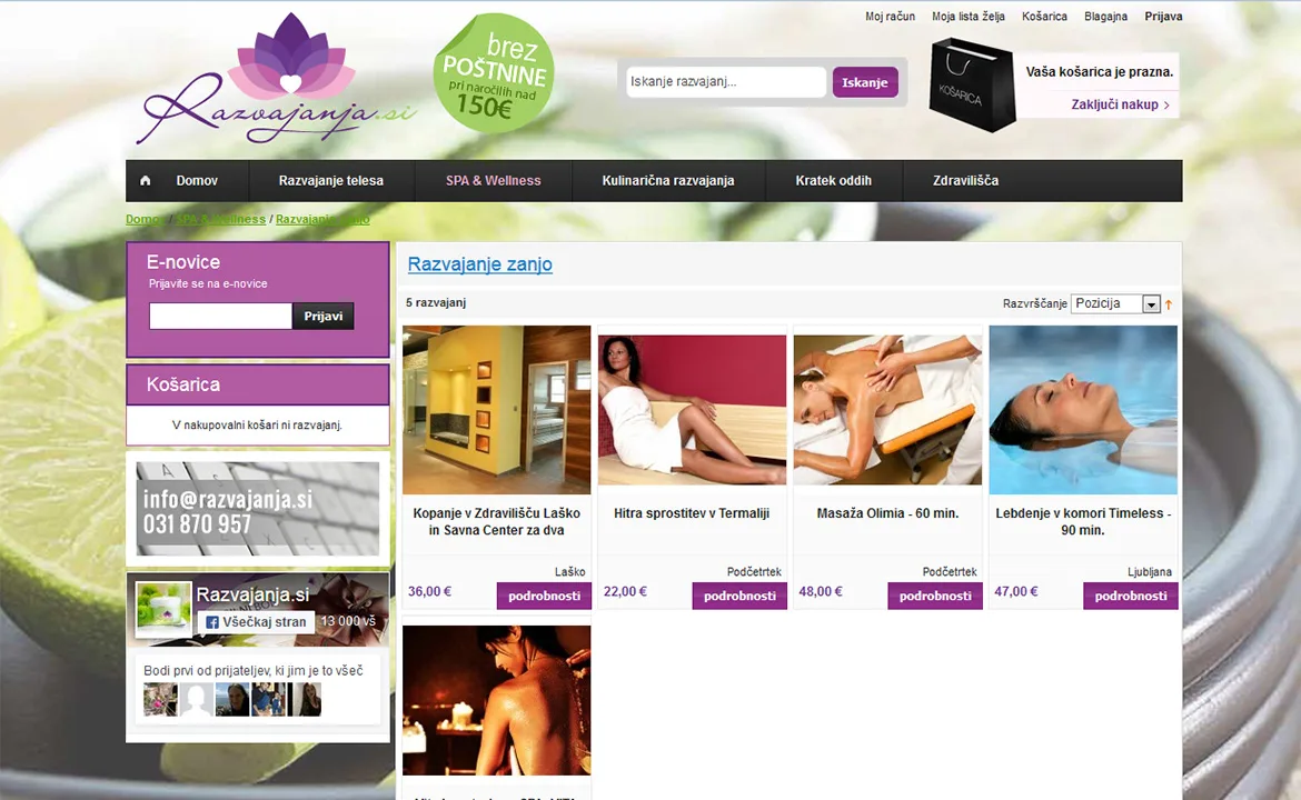 Razvajanja.si: Razvajanja.si - product catalog