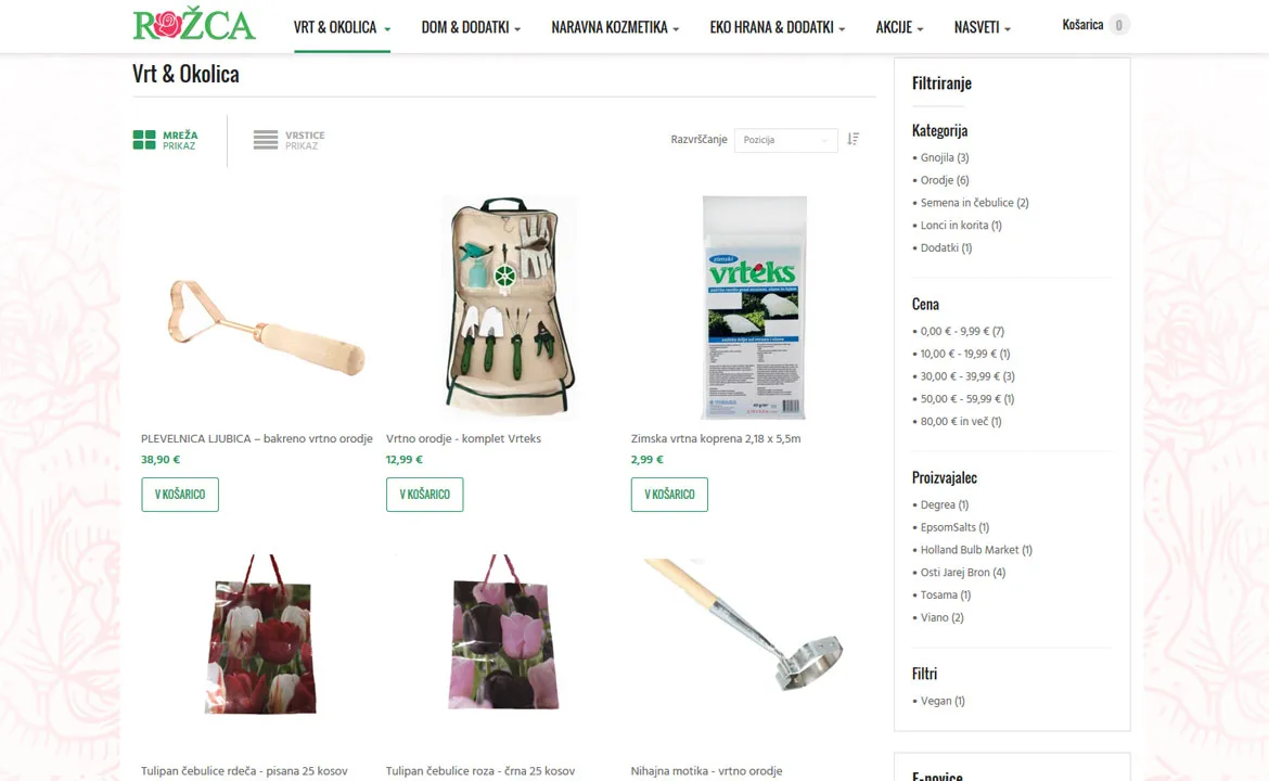 Rozca: Rozca categories