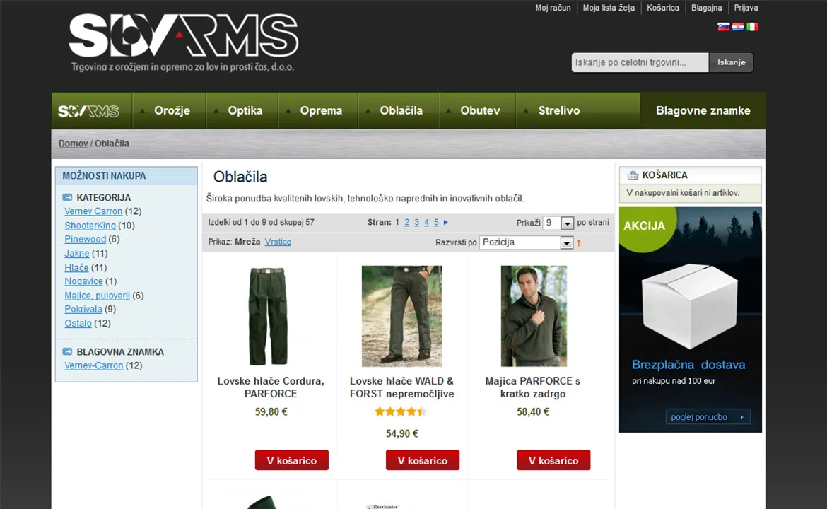 Sloarms: Sloarms - product catalog