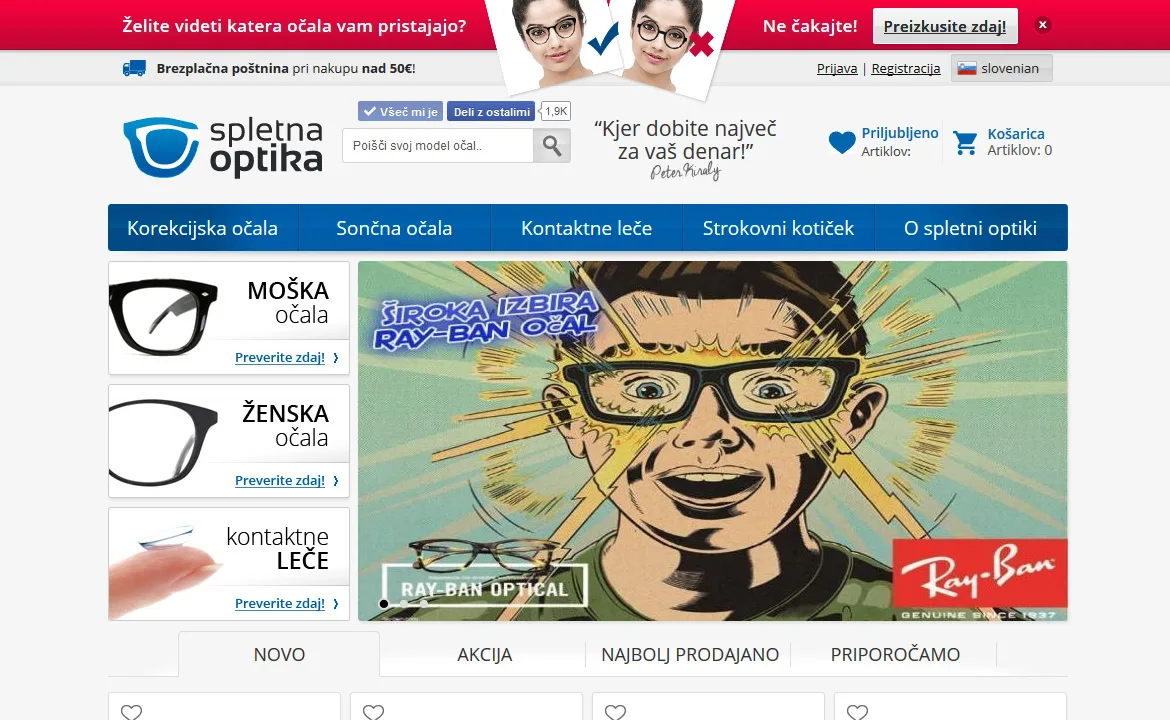 Online store Spletna optika