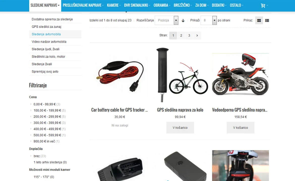 Spyshop: Spyshop category overview