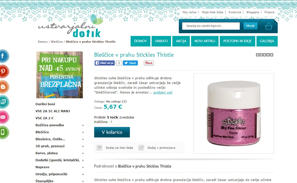 Ustvarjalnidotik: Ustvarjalnidotik.si - product page