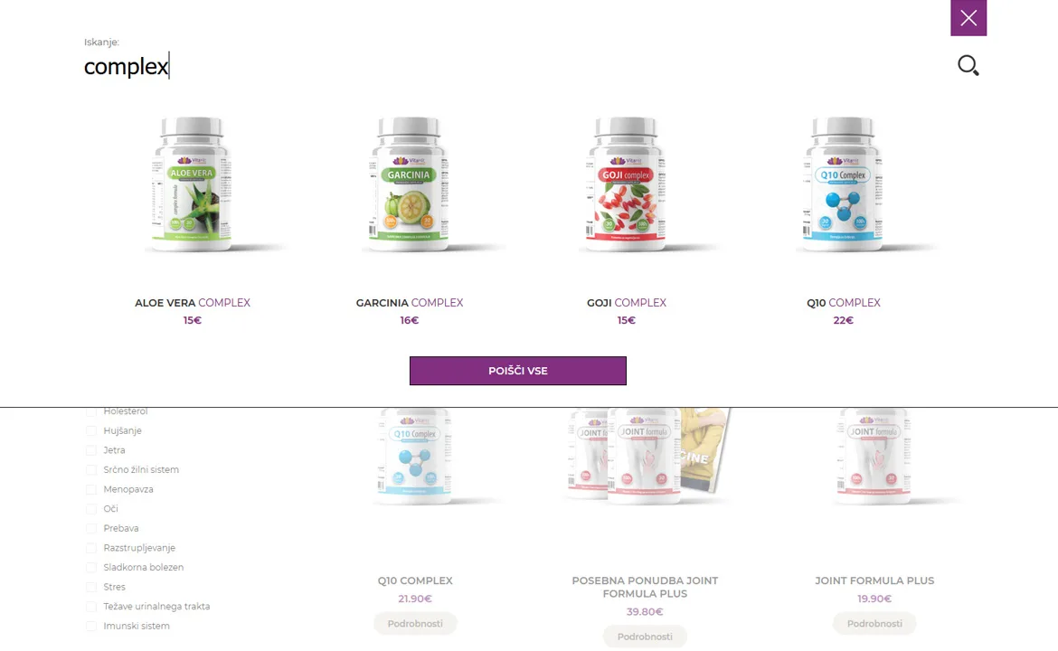 Vitahit: Vitahit search