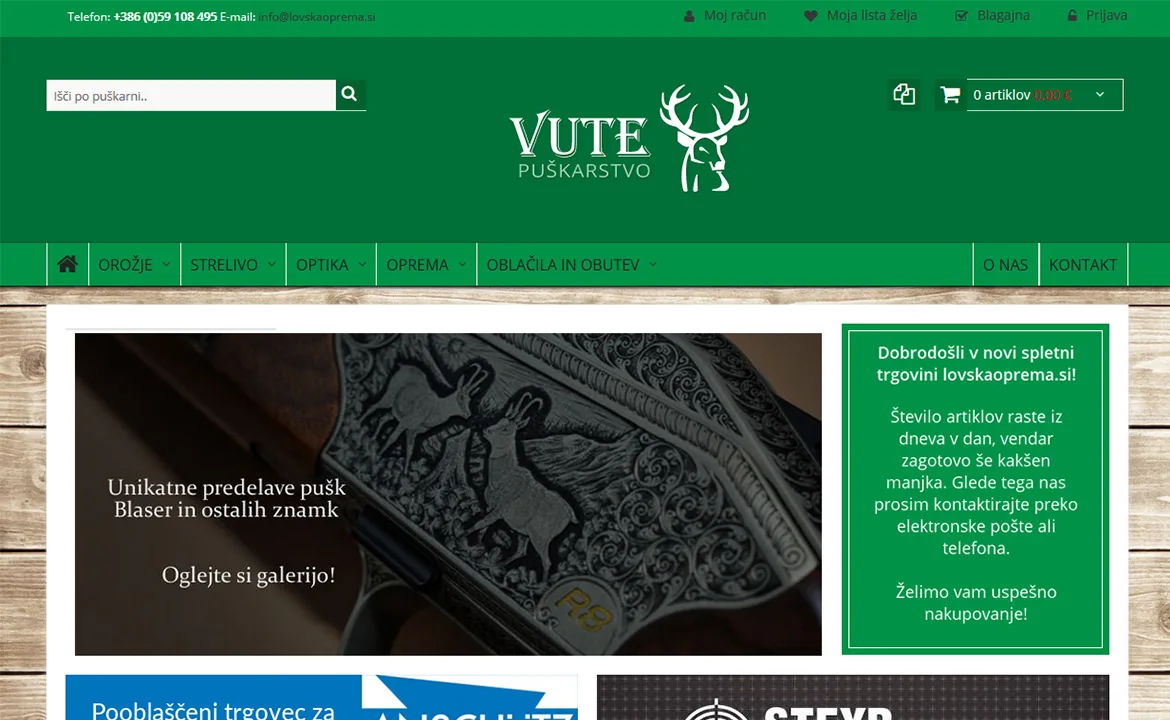 Online store Vute puškarstvo